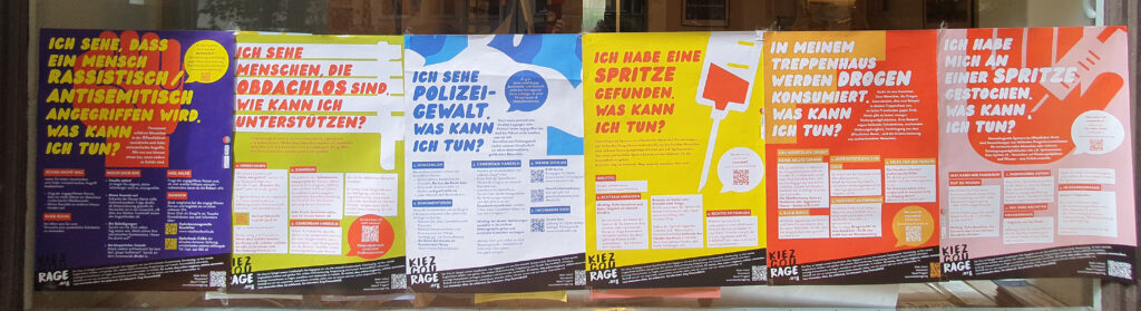 Plakate zur Kampagne Kiezcourage